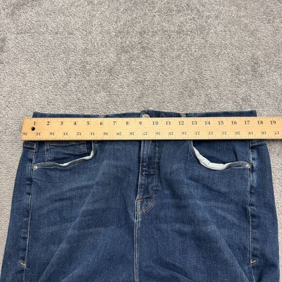 Good American Good Legs High Rise Skinny Denim Jeans Womens 18 Plus Dark Wash - Picture 11 of 16